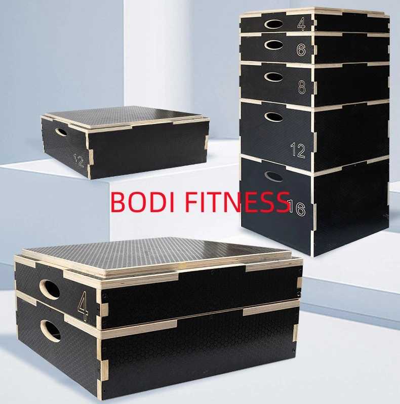 Gym Workout Jumping Box Jump Exercise Wooden Adjustable Plyometric Jump Box Fitness Plyo Boxes