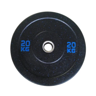 Free Weight Sports 20kg High Temp Competition Rubber Bumper Plate Weights with Colored Dots